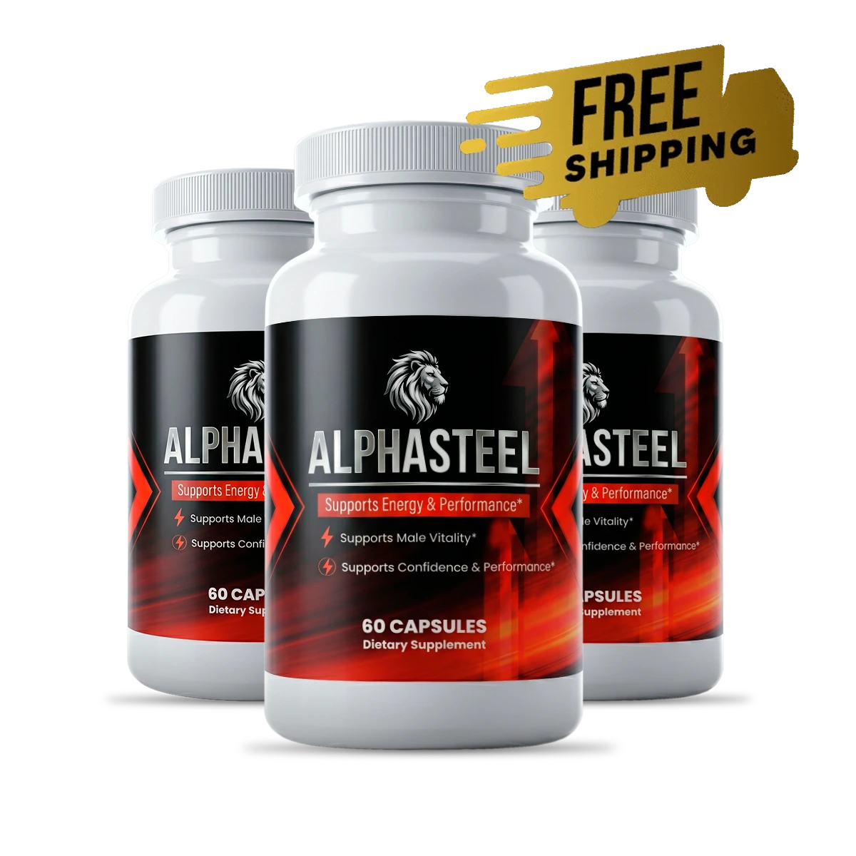 AlphaSteel Premium Men's Vitality & Performance Support Supplement